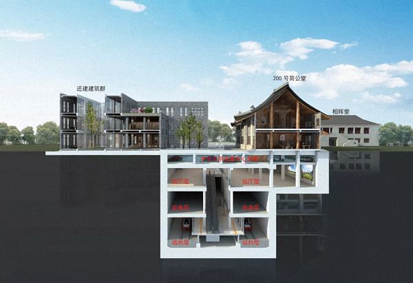 地铁站与校园建筑群落相融（效果图）复旦大学 供图