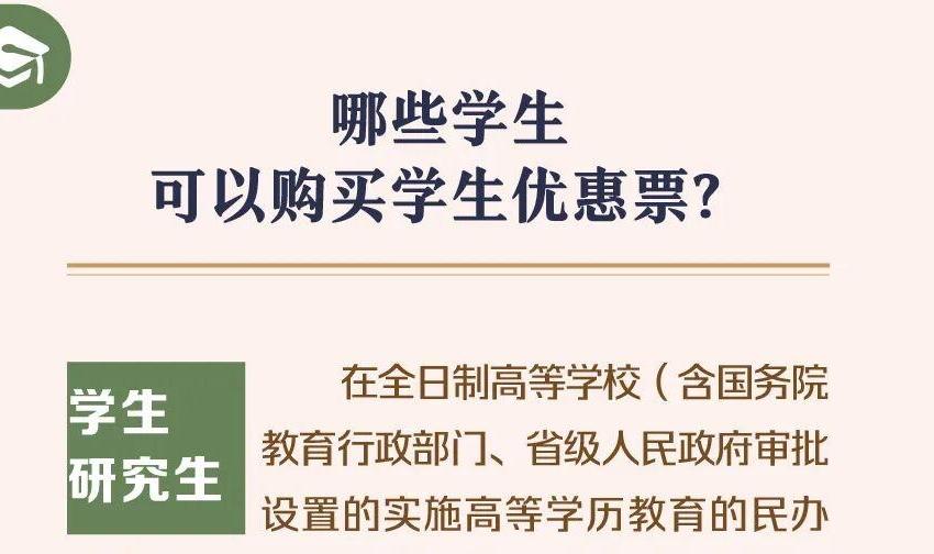 关于学生优惠票,十问十答!